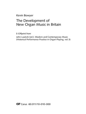 cover image of The Development of New Organ Music in Britain